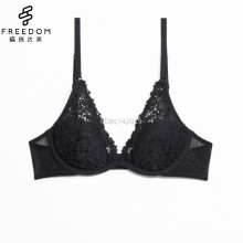 China Goldlieferanthersteller Breathable Blumenspitzenbüstenhalter Hohe Qualität weißer Blumenspitzenbüstenhalter Frauen encaje Bralette sexy